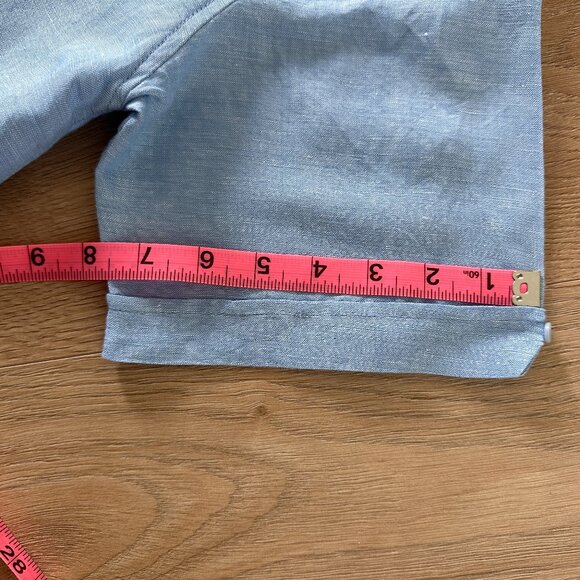 Men's Unisex Guayabera Havana/Cuban Style Linen Blend Shirt sz S - Vintage Surf - Picture 11 of 12